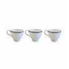 Set of 3 Coffee Cups, Noritake 'Rochelle' Platinum