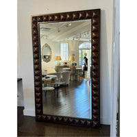 Coconut Wood Frame Bevelled Mirror