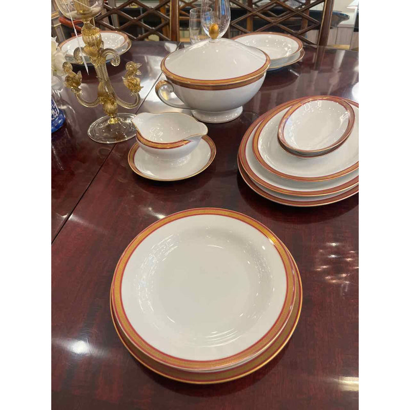 Tirschenreuth German China w/Red and Gold Rim (place setting of 12)