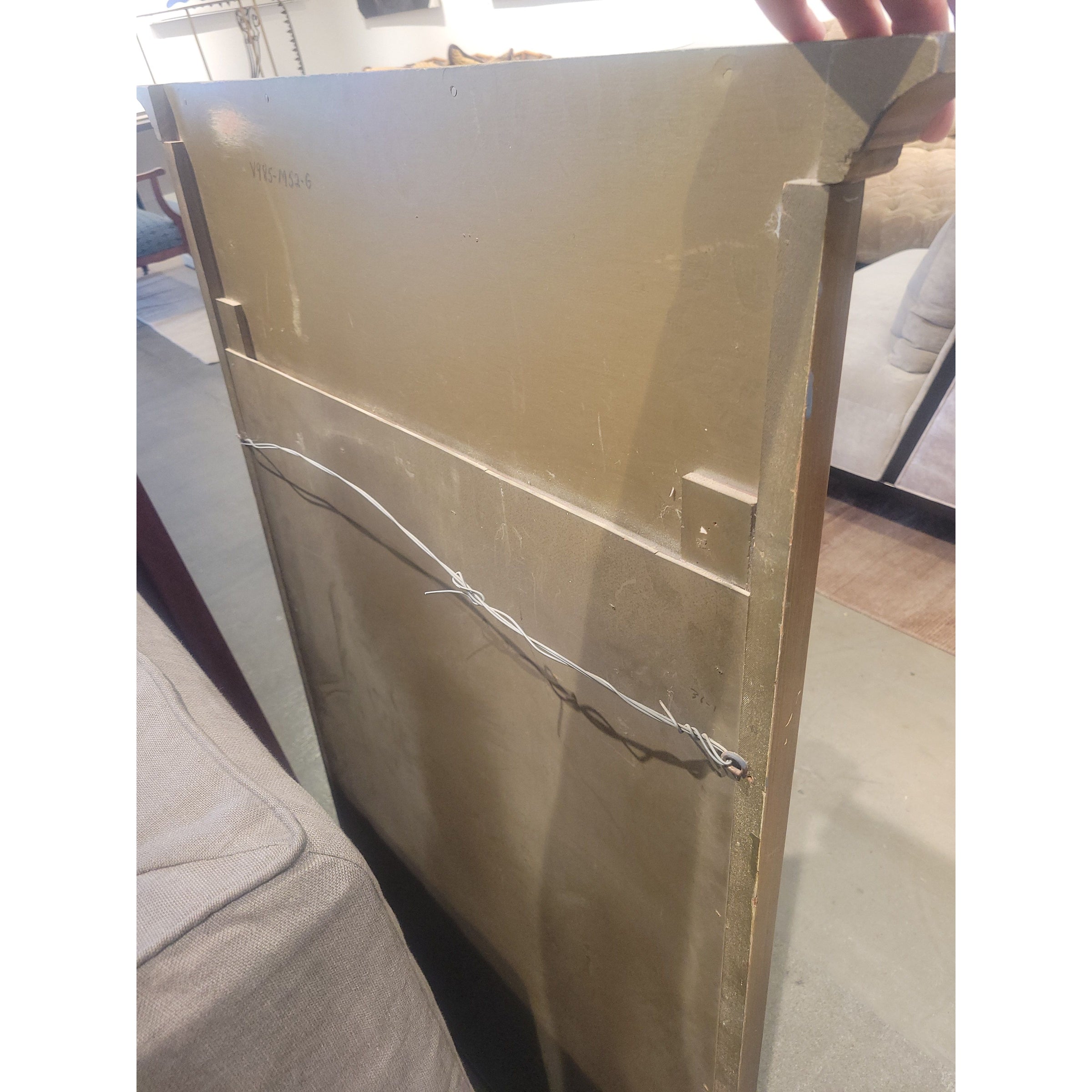 Antique Italian Hand-Painted Trumeau Wall Mirror - colletteconsignment.com