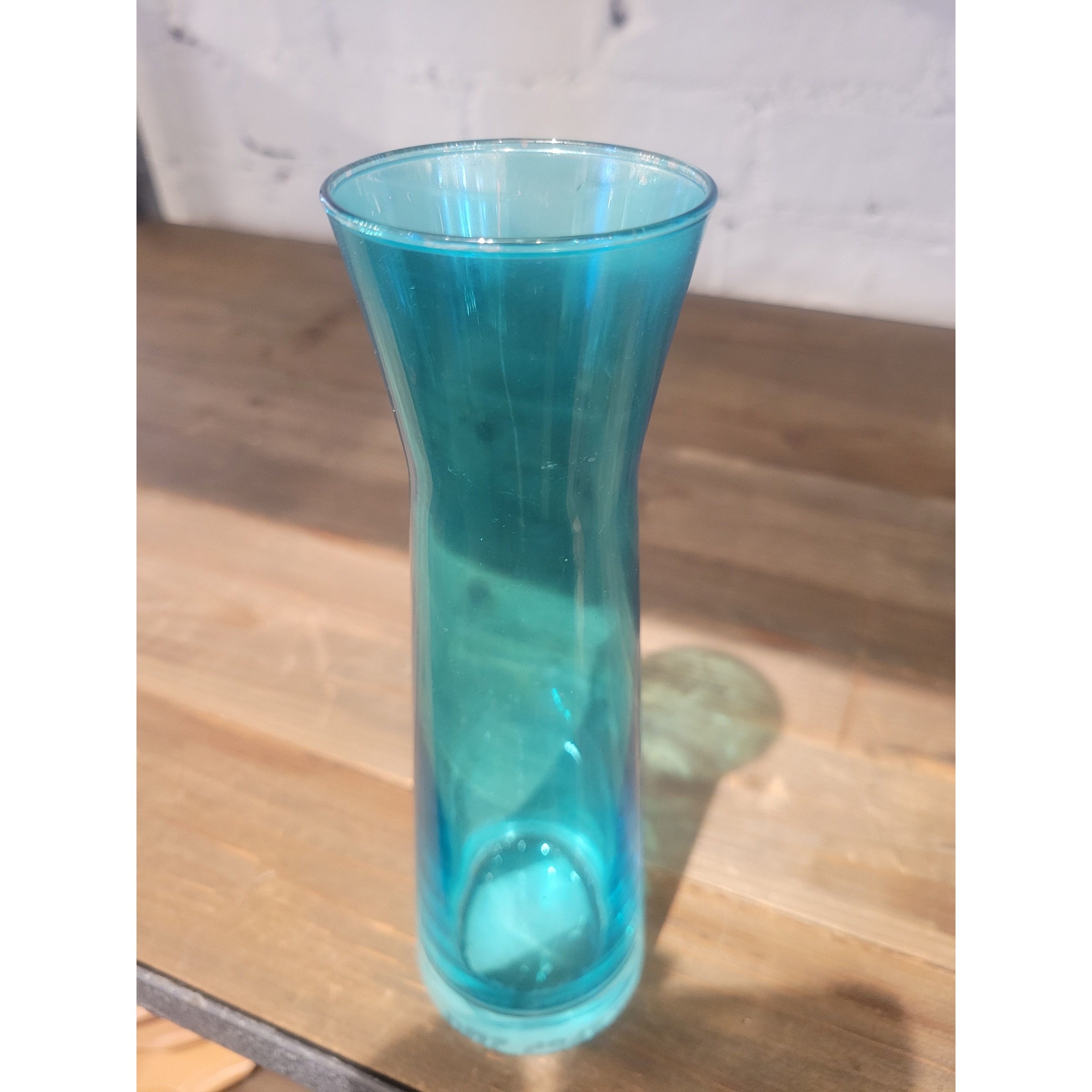 Teal Glass Bud Vase