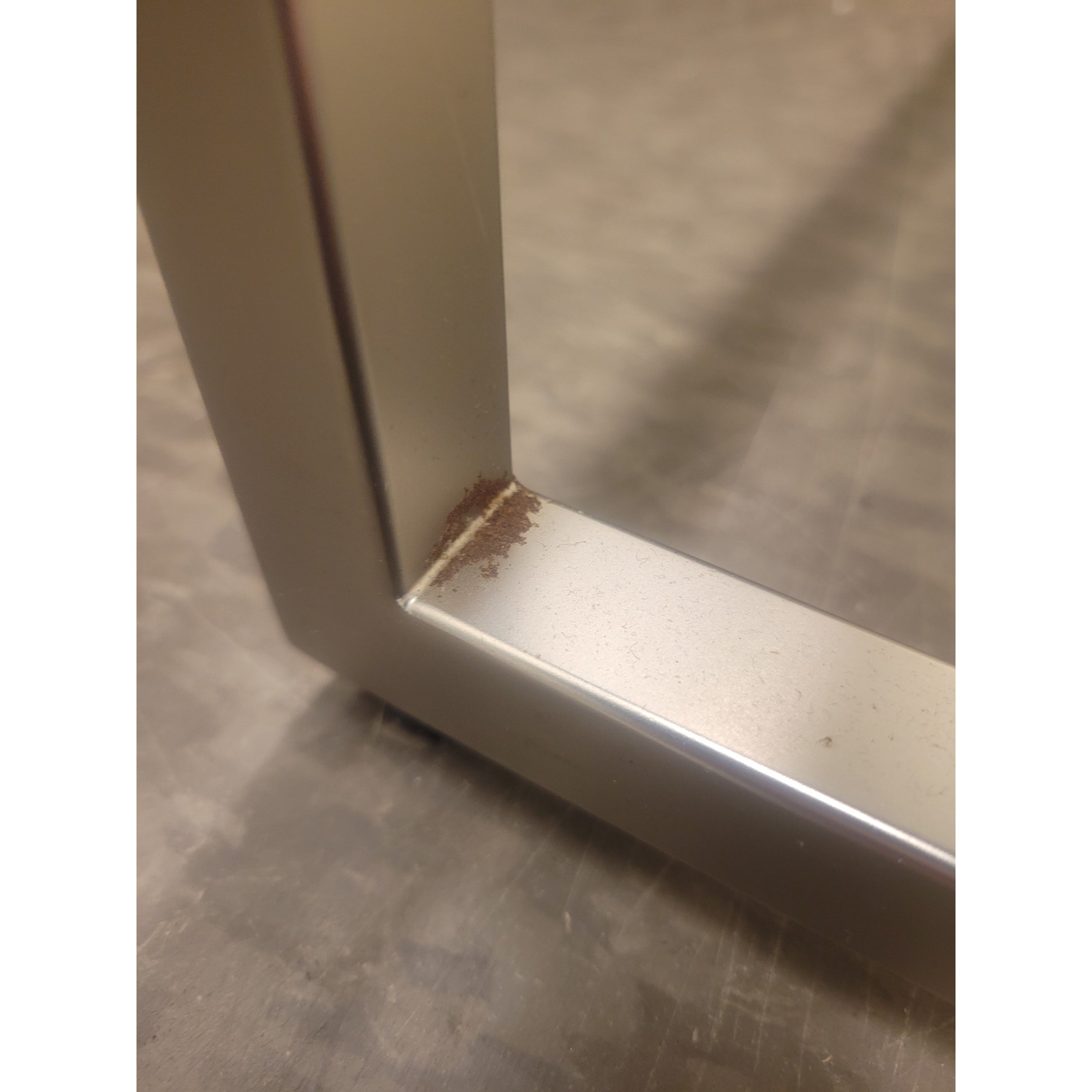 PAIR of Stainless Steel Counter Stools w/ Scooped Myrtle Tops