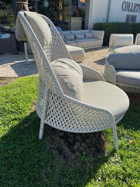 PAIR of All Weather Wicker Ahnda Lounge Chairs w/ Neck Pillow by Dedon (AS IS)