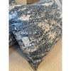 Pair of Custom Blue & Gray Animal Print Lumbar Pillows