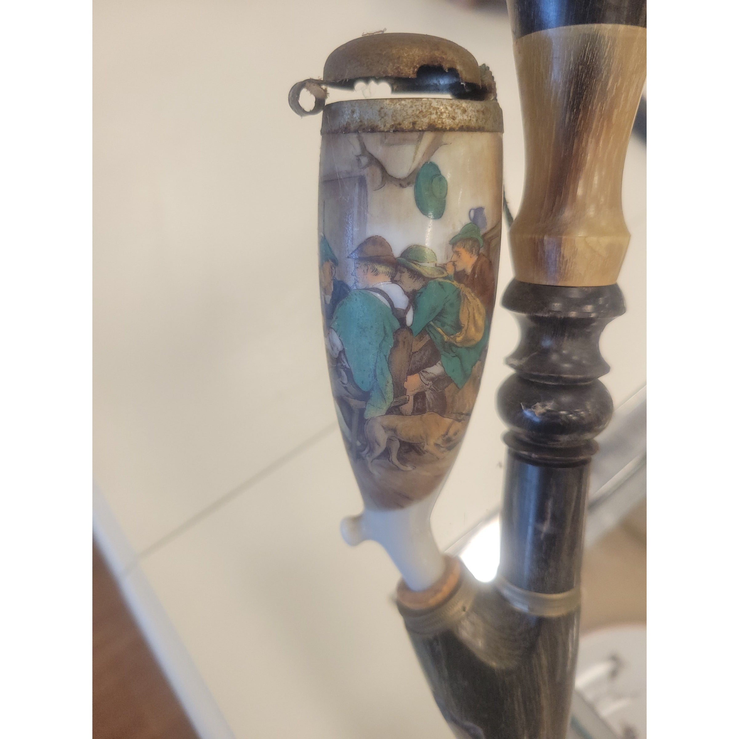 WWI German Reservist Porcelain Tobacco Pipe - colletteconsignment.com