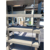 'Verrazano' Gray Oak & Brushed Pewter Bookshelf by RH - AS IS