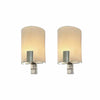 Pair of Sonneman Art Moderne, Art Deco Transitional Demi Cylindre Tape  Sconces