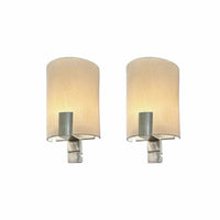 Pair of Sonneman Art Moderne, Art Deco Transitional Demi Cylindre Tape  Sconces