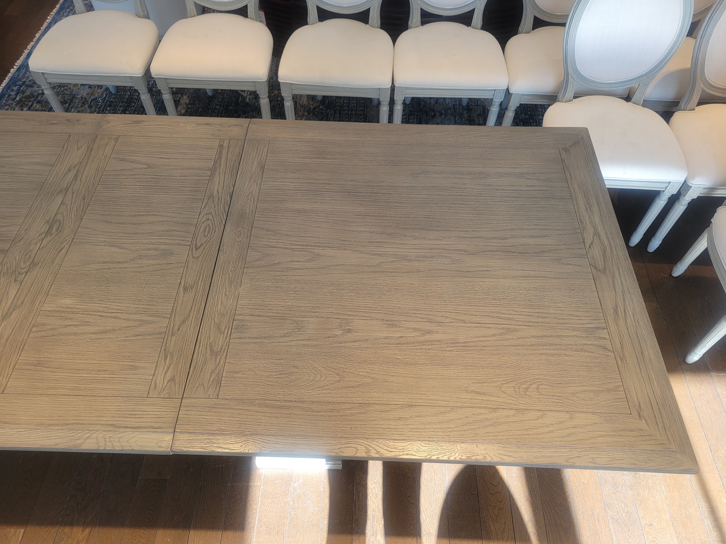 St. James Gray Oak 7-10-ft Rectangular Extension Dining Table w/ 2 Leaves by RH