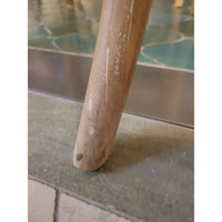 SET of 6 'Sussex' Driftwood Dining Chairs w/ White Leather Seats by Oly