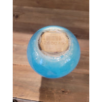 Bulbous Blue Ceramic Bud Vase