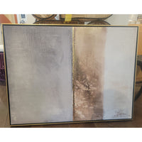 'Feels Familiar' Abstract Canvas Print by Dan Meneely in Gold Leaf Frame