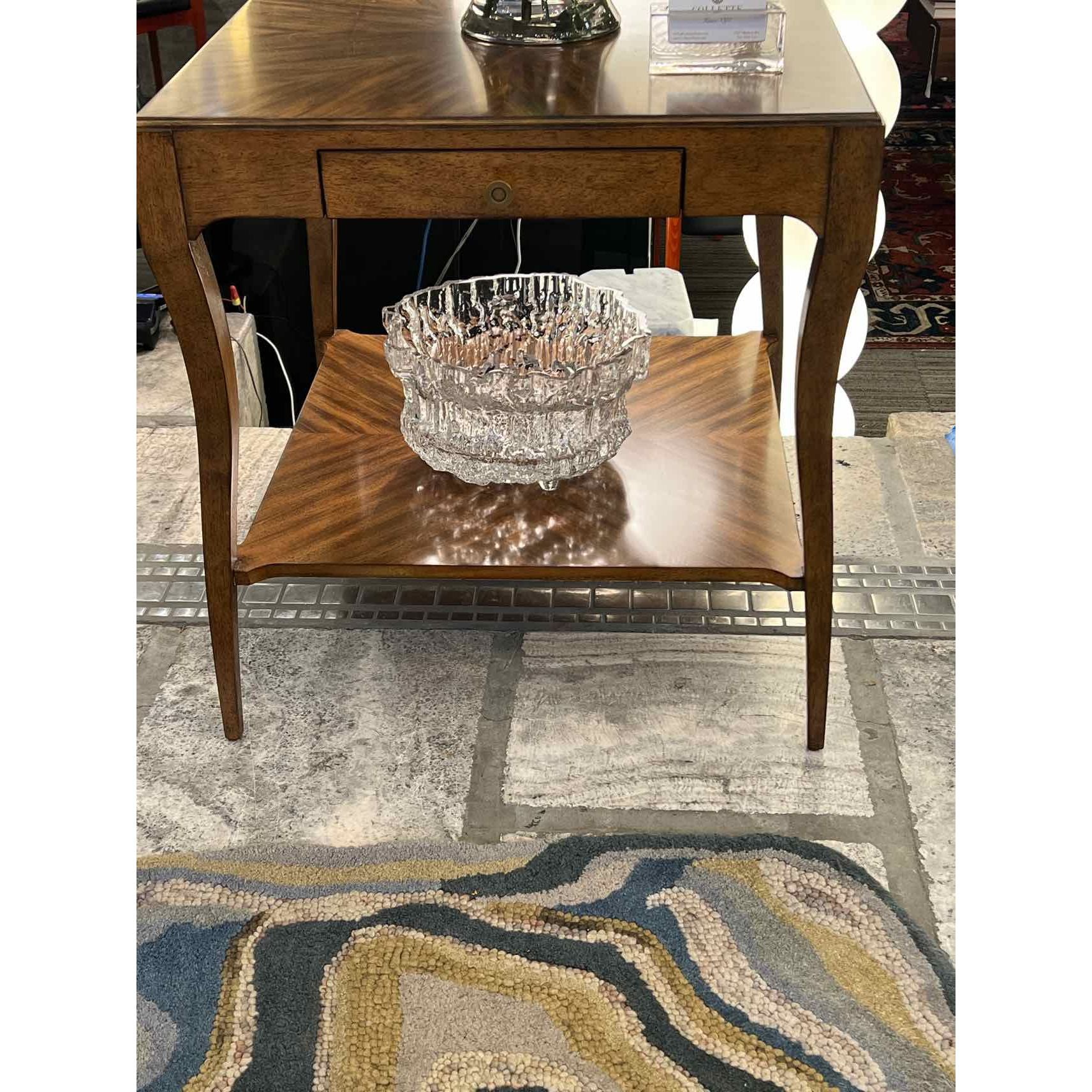 Wood Side Table with Drawer