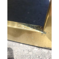 PAIR of Leather & Brass Chairs by Milo Baughman - AS IS