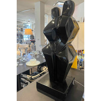 Black Marble Sculpture Two People - Circa 1960 Italy