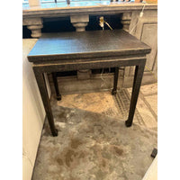 Pair of Ming Inspired End Tables in Distressed Ebony Finish