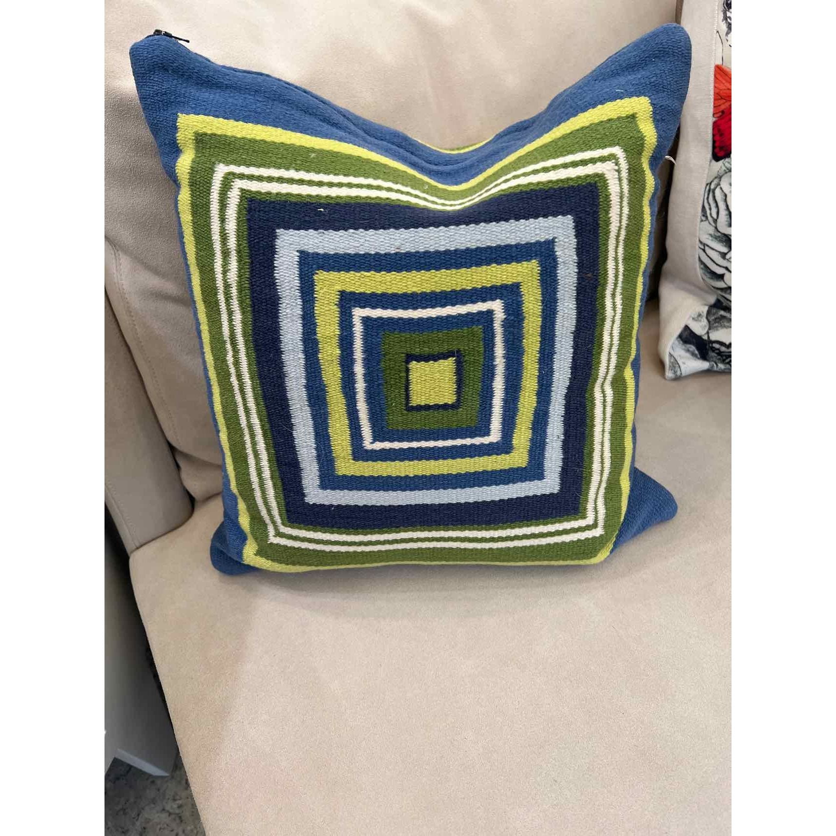 Jonathan Adler Blue & Green Pillow