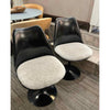 Pair of Knoll Saarinen Black Tulip Chairs w/Grey Upholstery