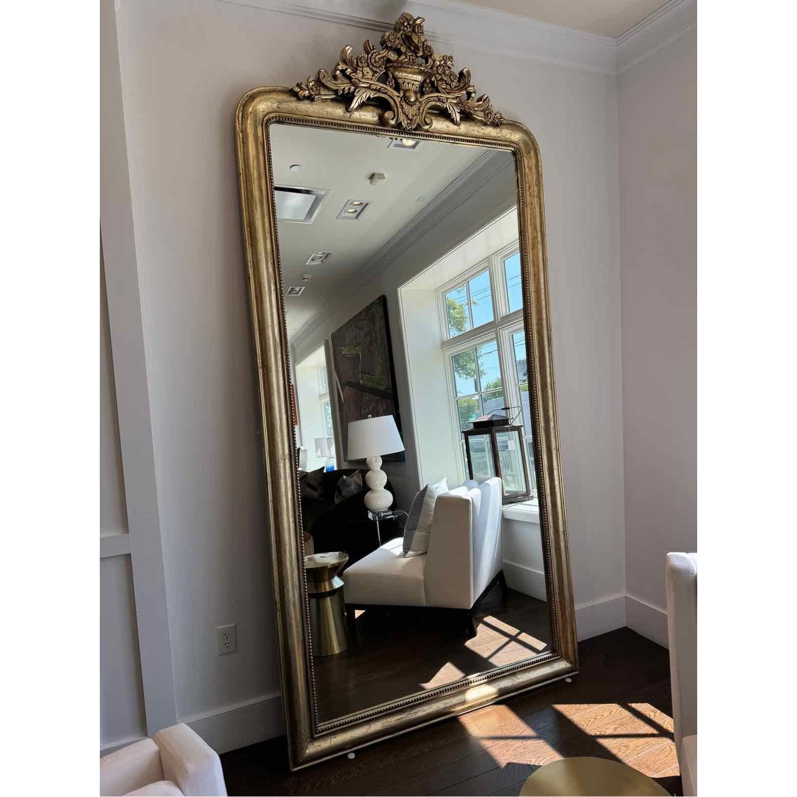 RH Louis Philippe Gold Gilt Floor Mirror