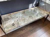 Marble & Chrome 2-Tier Console Table