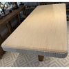 Eden Rock Dining Table w/ Lucite & Shiny Brass Plinth Legs