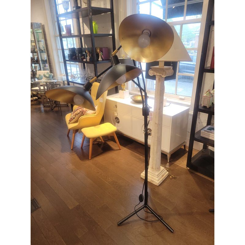 Black & Gold Nautilus Floor Lamp