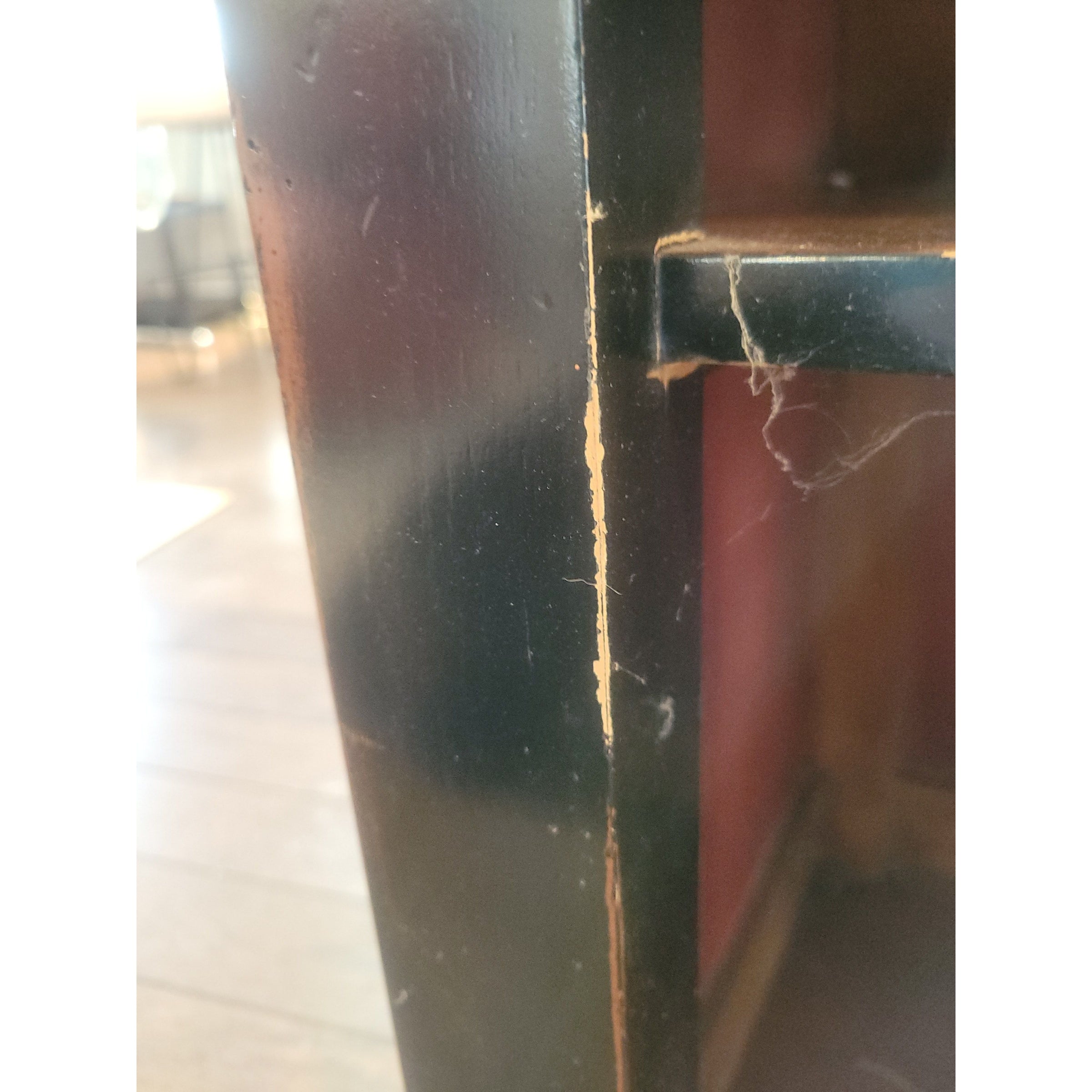 Mahogany & Cherry Bar de Bistro w/ Steel Top & Brass Rail by French Heritage - colletteconsignment.com