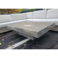 Rectangular Cement Pedestal Coffee Table - AS IS