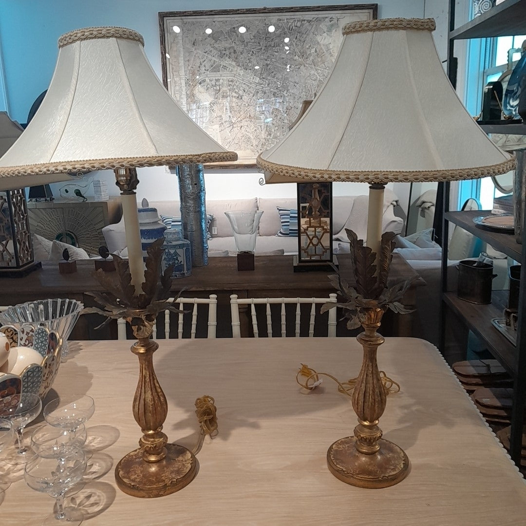 Pair of Acanthus Leaf Lamps from Chelsea House