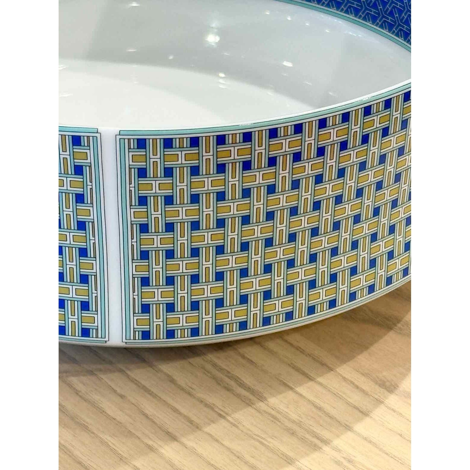 Hermes Tie Set Porcelain Salad Bowl