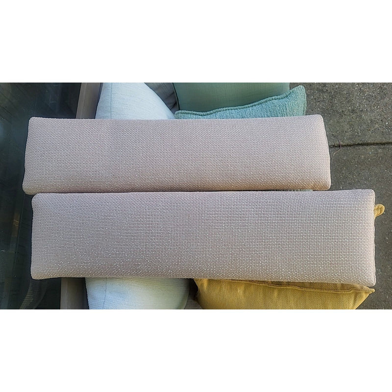 Pink / Beige Weave Long Outdoor Lumbar Pillow by Manutti