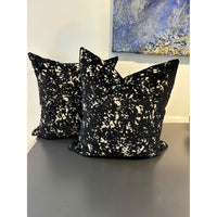 Custom Black Velvet Abstract Pattern Pillow