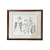 'The Sound of Music' Drawing by Al Hirschfeld in Wood Frame