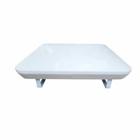 Large Outdoor White Lacquer Coffee Table by Walters Outdoor