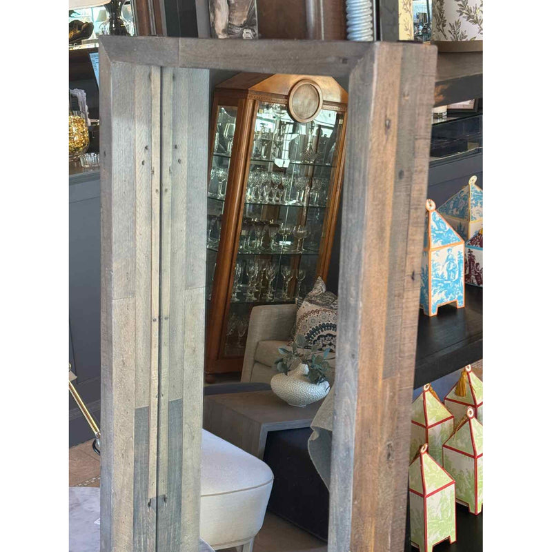 Reclaimed Wood Floor Mirror 24"Wx4"Dx72"H