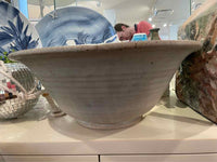 Painted Gray Decorative Ceramic Bowl