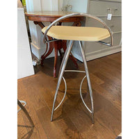 SET of 4 Beige Leather Coco Counter Stools by Cattelan Italia
