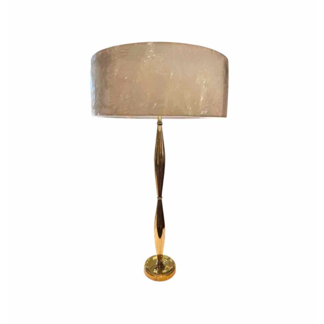 Saunder Polished Brass & Vintage Silver Table Lamp by Arteriors 20"Diam x 33"H