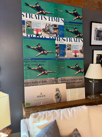 'The Straits Times, Tues. Sept. 10, 2019' Stretched Canvas Print by Heman Chong