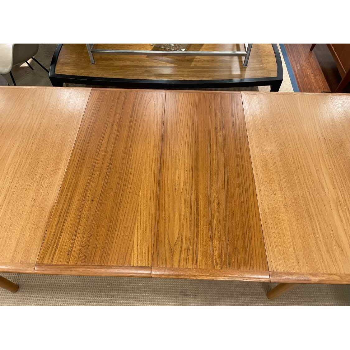 Mid-Century Danish Teak Extension Dining Table w/ Storage for 3 Leaves (AS IS)