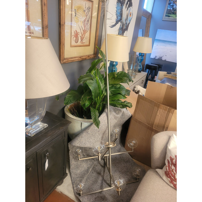 'Gambit' Nickel 8-Light Chandelier by VC - colletteconsignment.com