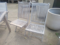 SET of 4 Plantation Teak Folding Chairs