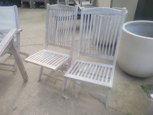 SET of 4 Plantation Teak Folding Chairs
