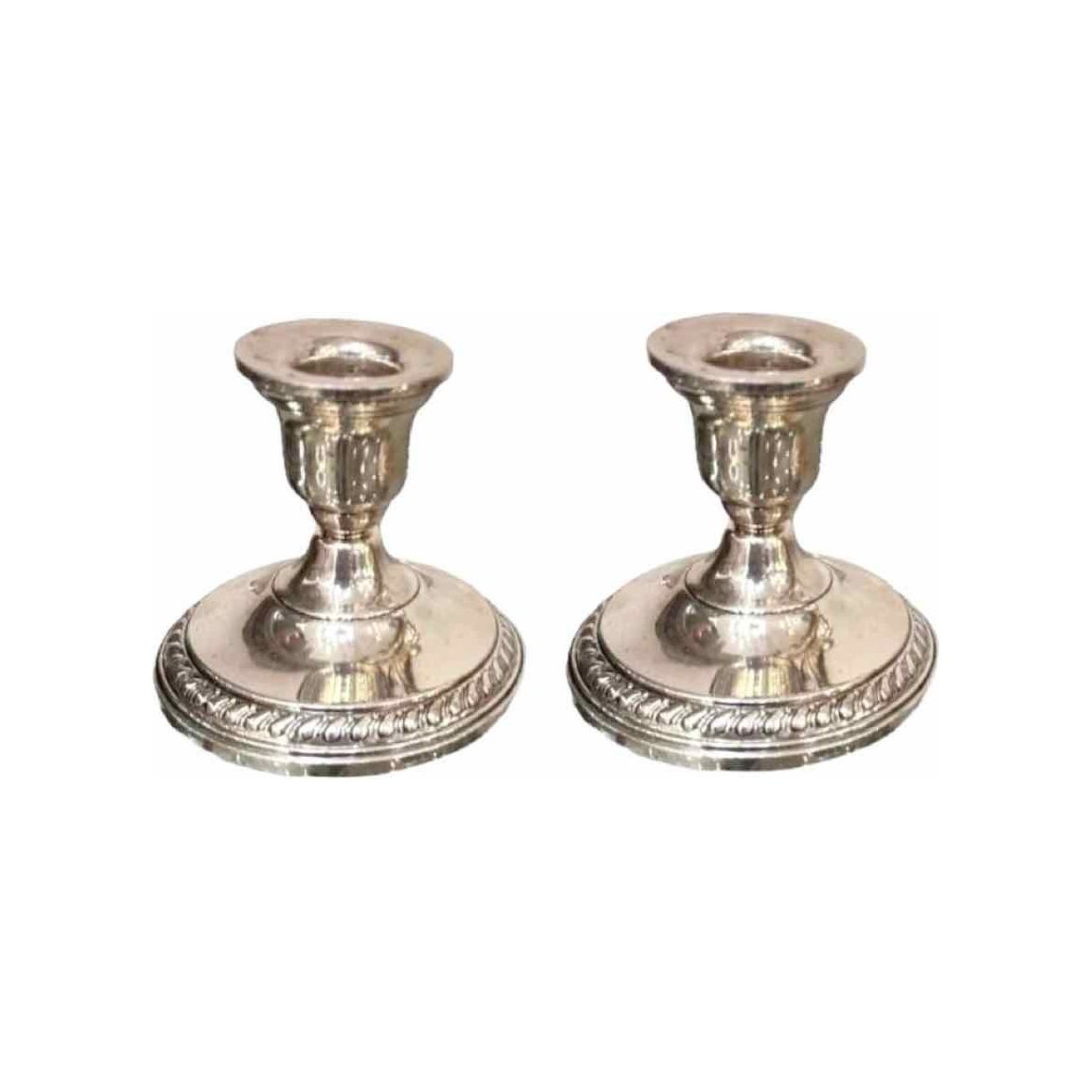 Pair of Weighted Sterling Silver Candlesticks