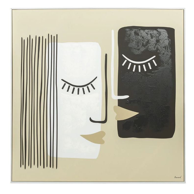 "Tiki Faces" Digital Modern Art Print on Canvas