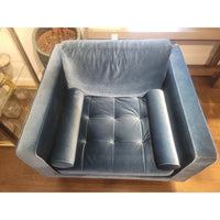 PAIR of Blue Velvet Luca Arm Chairs by Rove Concepts