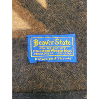 Reversible Tan / Brown Wool Beaver State Saddle Blanket by Pendleton - colletteconsignment.com