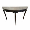 Dark Wood Demi-Lune Console, 47.5"Lx18"Dx33"H