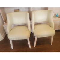 SET of 4 Custom 'Beccacino' Leather Side Chairs by Tailored Home - colletteconsignment.com