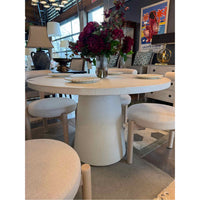 Wyld Blue White Concrete 4-ft Round Dining Table